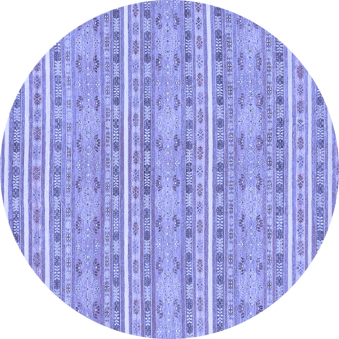 Round Machine Washable Abstract Blue Modern Rug, wshabs1455blu
