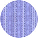 Round Machine Washable Abstract Blue Modern Rug, wshabs1455blu
