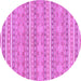 Round Abstract Purple Modern Rug, abs1455pur