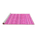 Sideview of Machine Washable Abstract Pink Modern Rug, wshabs1455pnk