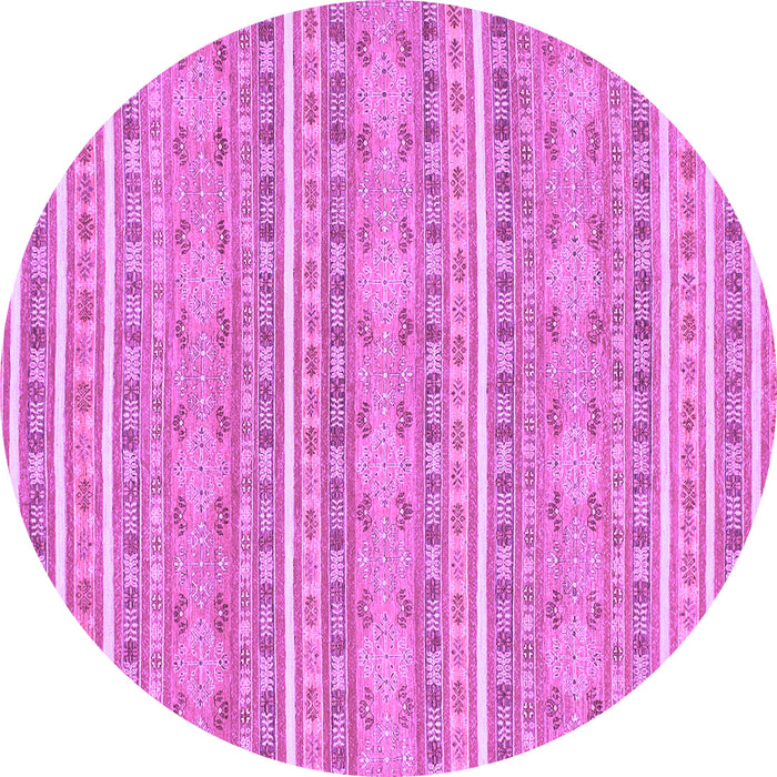 Round Machine Washable Abstract Purple Modern Area Rugs, wshabs1455pur