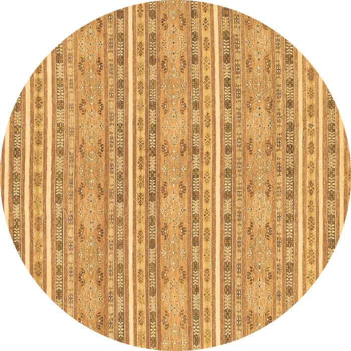 Round Abstract Brown Modern Rug, abs1455brn