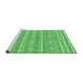 Sideview of Machine Washable Abstract Emerald Green Modern Area Rugs, wshabs1455emgrn