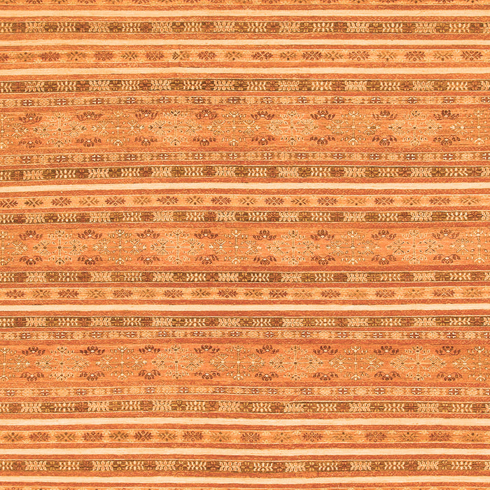 Square Machine Washable Abstract Orange Modern Area Rugs, wshabs1455org