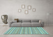 Machine Washable Abstract Light Blue Modern Rug in a Living Room, wshabs1455lblu