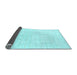 Sideview of Solid Light Blue Modern Rug, abs1456lblu