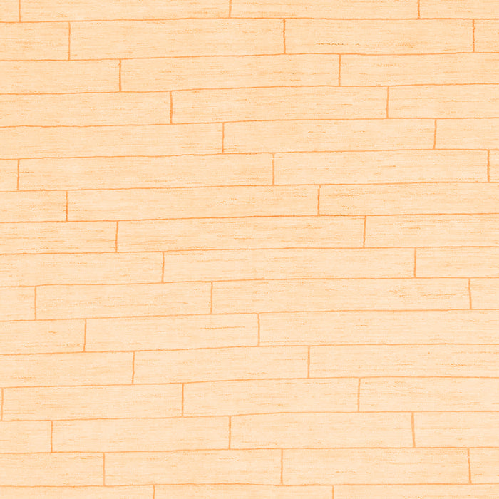 Square Solid Orange Modern Rug, abs1456org