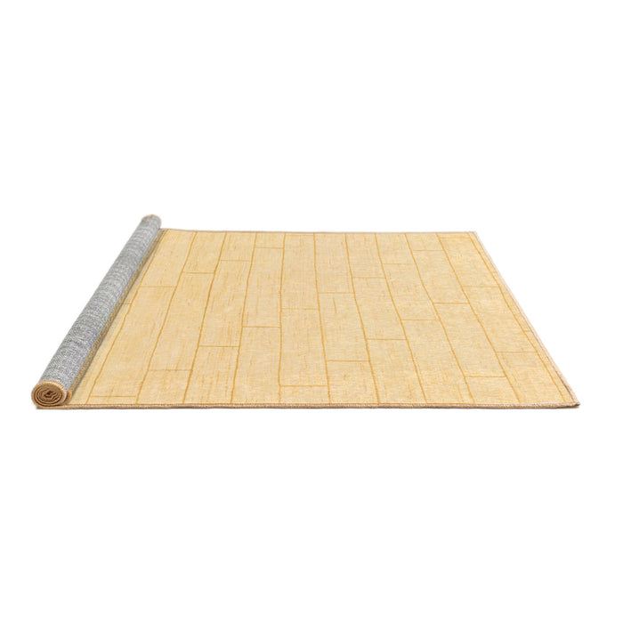 Sideview of Machine Washable Solid Brown Modern Rug, wshabs1456brn