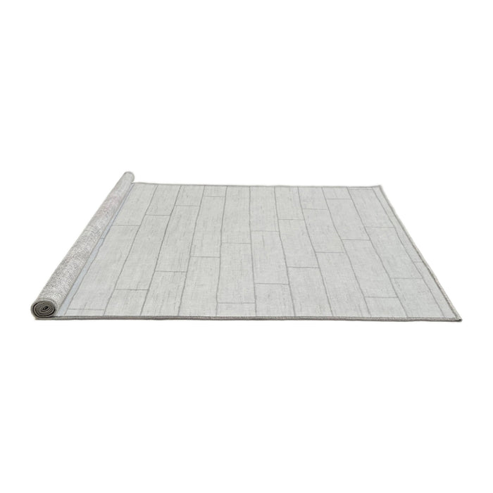 Sideview of Machine Washable Solid Gray Modern Rug, wshabs1456gry