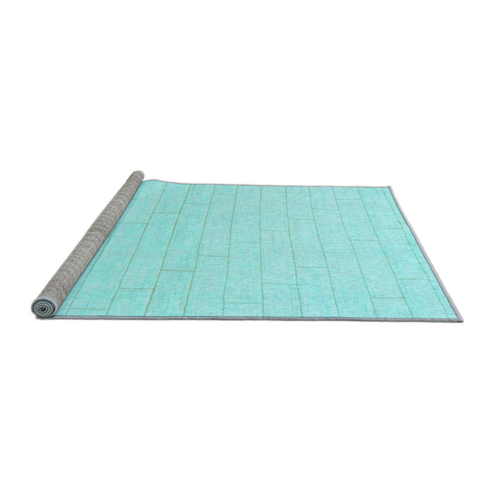 Sideview of Machine Washable Solid Light Blue Modern Rug, wshabs1456lblu