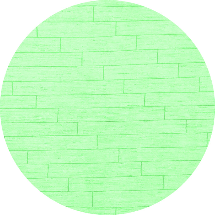Round Solid Emerald Green Modern Rug, abs1456emgrn