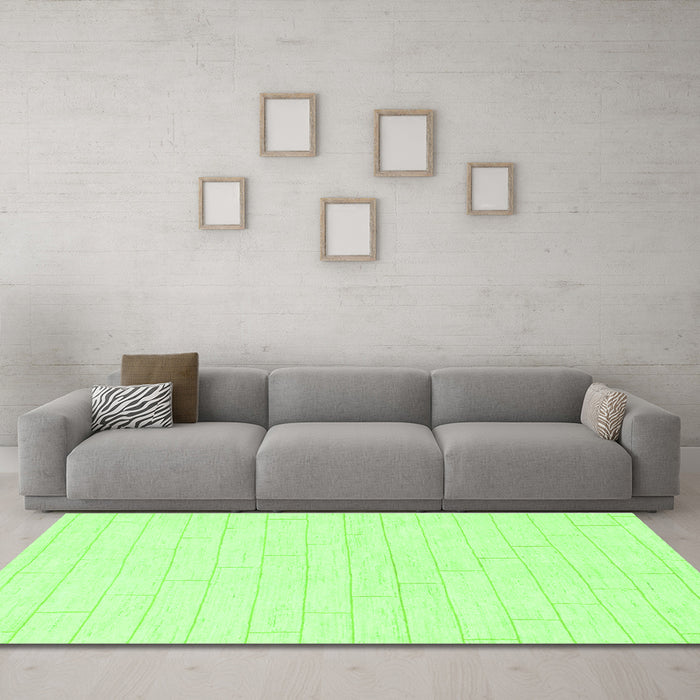 Machine Washable Solid Green Modern Area Rugs in a Living Room,, wshabs1456grn