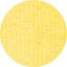 Round Solid Yellow Modern Rug, abs1456yw