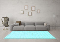 Machine Washable Solid Light Blue Modern Rug, wshabs1456lblu