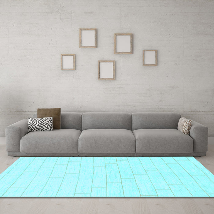 Machine Washable Solid Light Blue Modern Rug in a Living Room, wshabs1456lblu