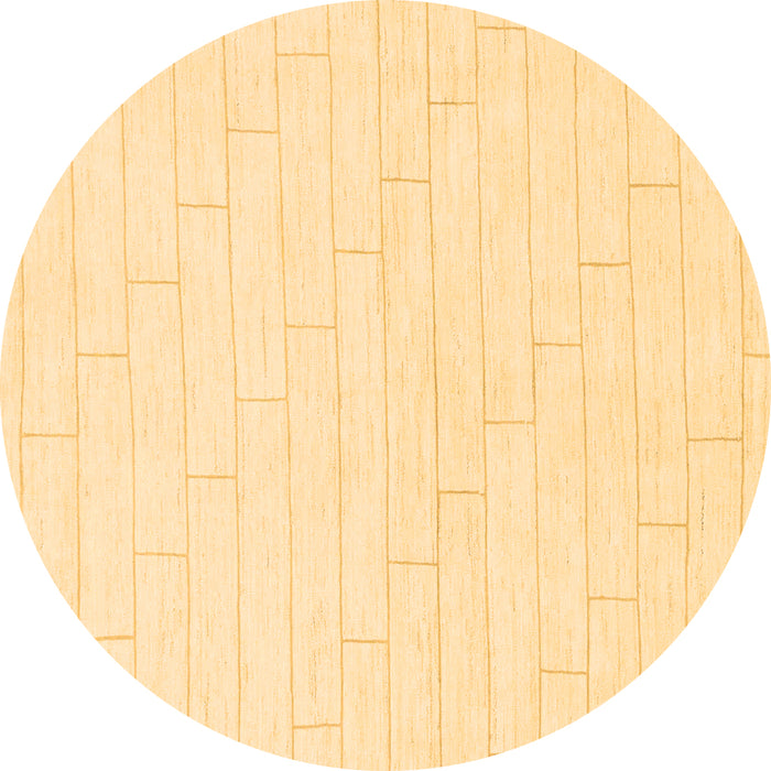 Round Machine Washable Solid Brown Modern Rug, wshabs1456brn