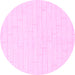 Round Solid Pink Modern Rug, abs1456pnk