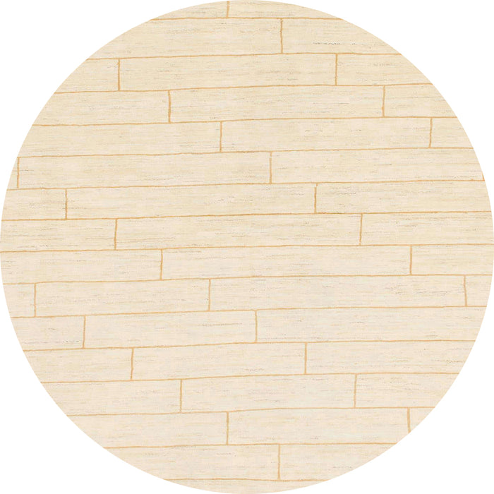 Round Machine Washable Abstract Navajo White Rug, wshabs1456