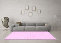 Machine Washable Solid Pink Modern Rug, wshabs1456pnk