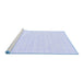 Sideview of Machine Washable Solid Blue Modern Rug, wshabs1456blu