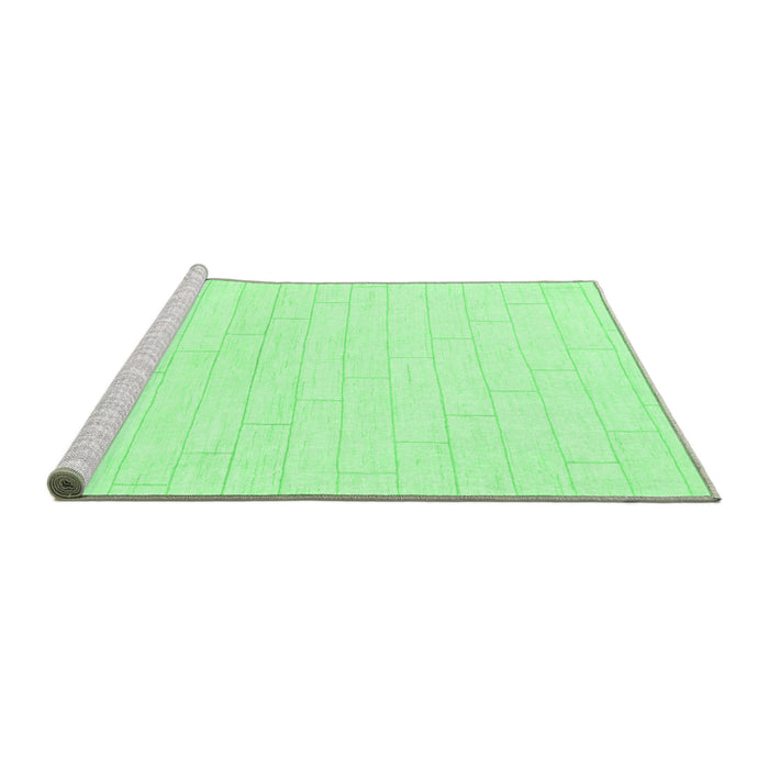 Sideview of Machine Washable Solid Emerald Green Modern Area Rugs, wshabs1456emgrn