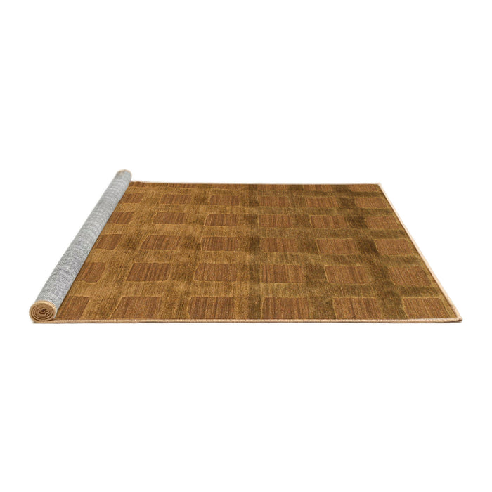 Sideview of Machine Washable Abstract Neon Orange Rug, wshabs1457