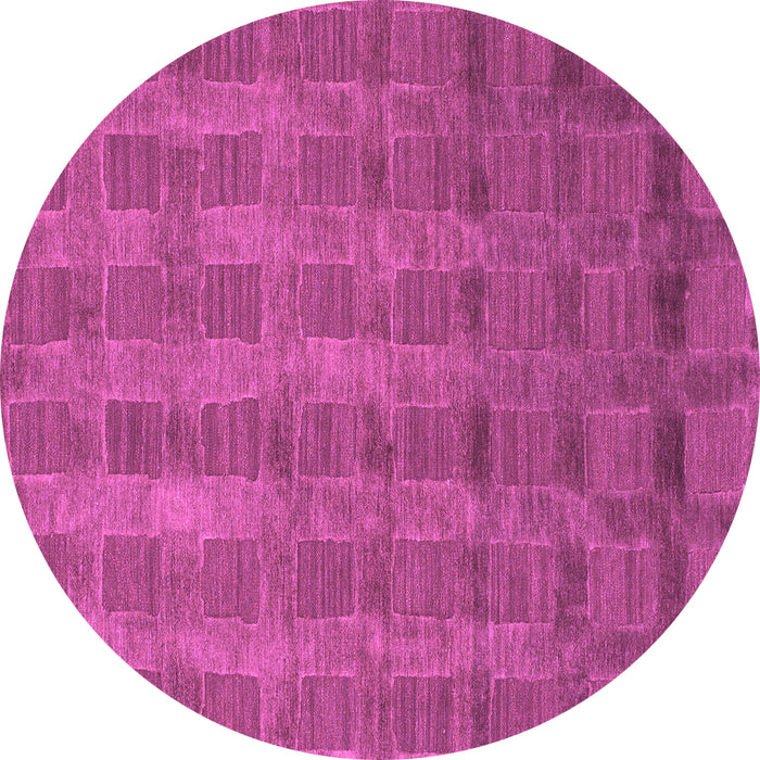 Round Machine Washable Abstract Purple Modern Area Rugs, wshabs1457pur
