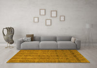 Machine Washable Abstract Yellow Modern Rug, wshabs1457yw