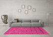 Machine Washable Abstract Pink Modern Rug in a Living Room, wshabs1457pnk