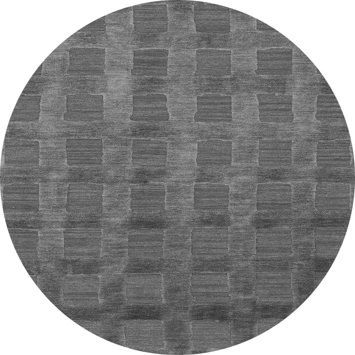Round Machine Washable Abstract Gray Modern Rug, wshabs1457gry