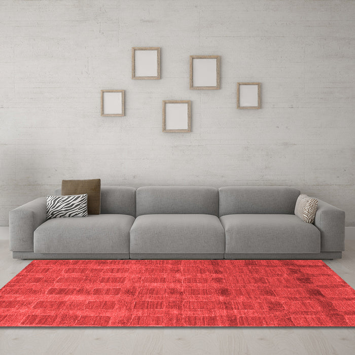 Modern Red Washable Rugs