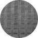 Round Abstract Gray Modern Rug, abs1457gry