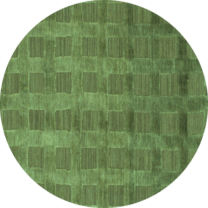 Round Machine Washable Abstract Turquoise Modern Area Rugs, wshabs1457turq