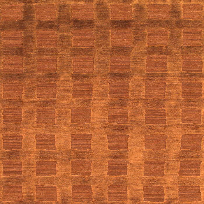 Square Machine Washable Abstract Orange Modern Area Rugs, wshabs1457org