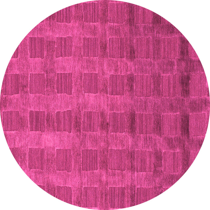 Round Abstract Pink Modern Rug, abs1457pnk