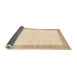 Sideview of Abstract Golden Blonde Gold Solid Rug, abs1458