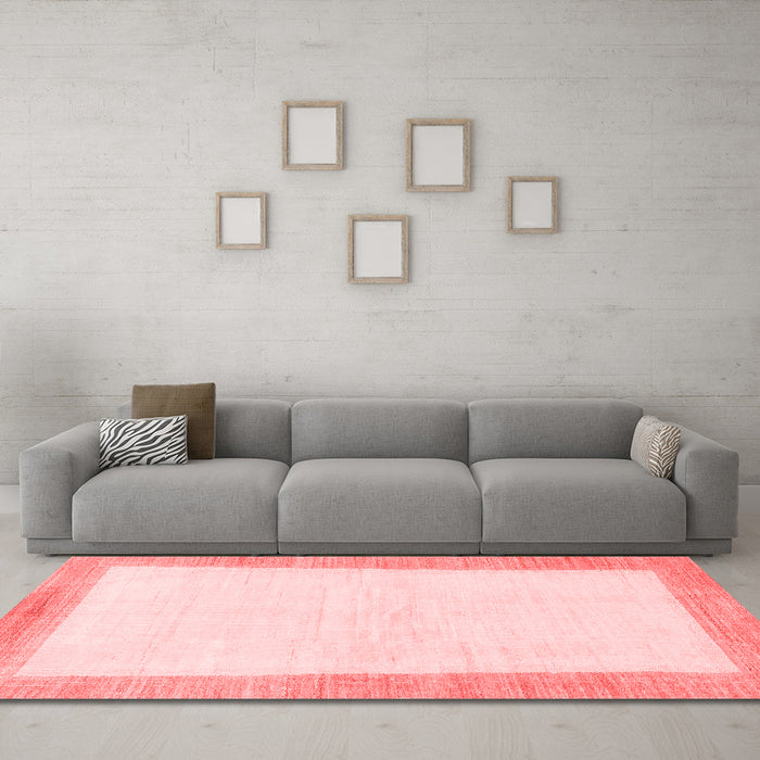 Modern Red Washable Rugs