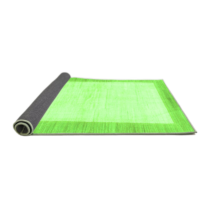 Sideview of Solid Green Modern Rug, abs1458grn