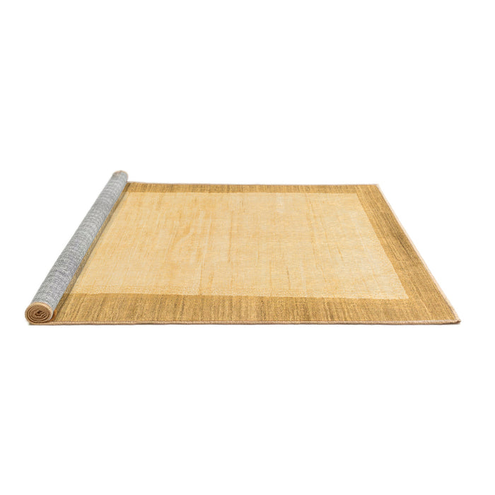 Sideview of Machine Washable Solid Brown Modern Rug, wshabs1458brn