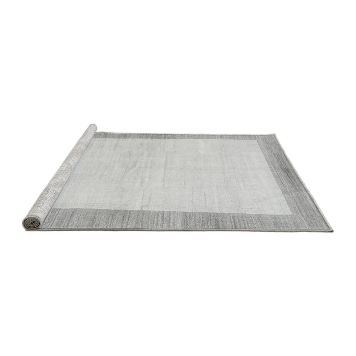 Sideview of Machine Washable Solid Gray Modern Rug, wshabs1458gry