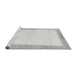 Sideview of Machine Washable Solid Gray Modern Rug, wshabs1458gry