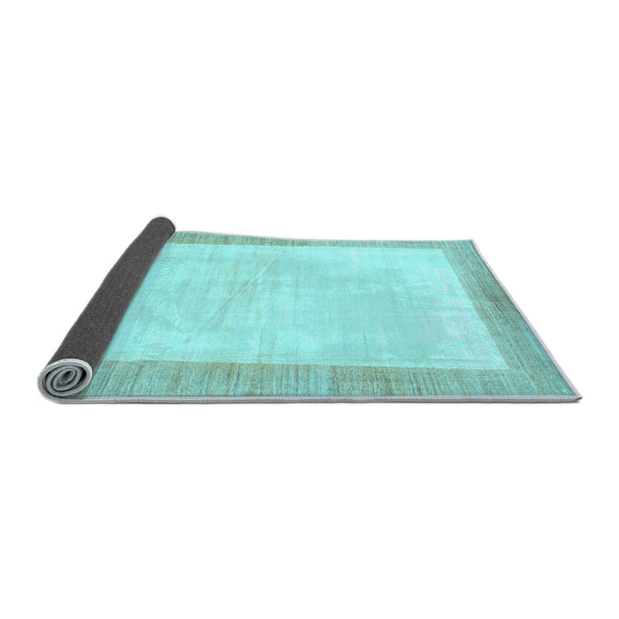 Sideview of Solid Light Blue Modern Rug, abs1458lblu