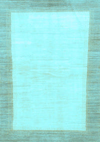 Solid Light Blue Modern Rug, abs1458lblu