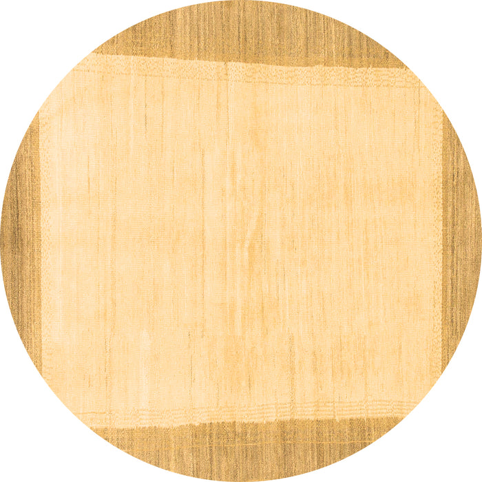 Round Solid Brown Modern Rug, abs1458brn