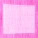 Square Solid Pink Modern Rug, abs1458pnk