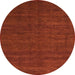 Round Abstract Red Modern Rug, abs1459