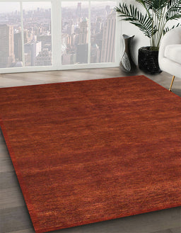 Machine Washable Abstract Tomato Red Rug in a Family Room, wshabs1459