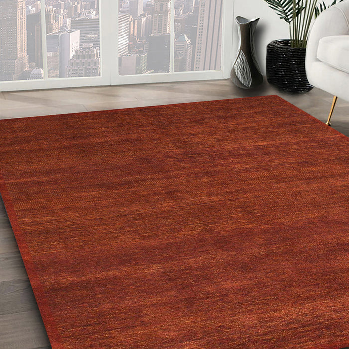 Machine Washable Abstract Tomato Red Rug in a Family Room, wshabs1459