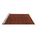 Sideview of Machine Washable Abstract Brown Modern Rug, wshabs1459brn