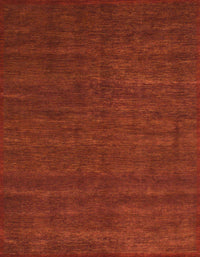 Machine Washable Abstract Tomato Red Rug, wshabs1459